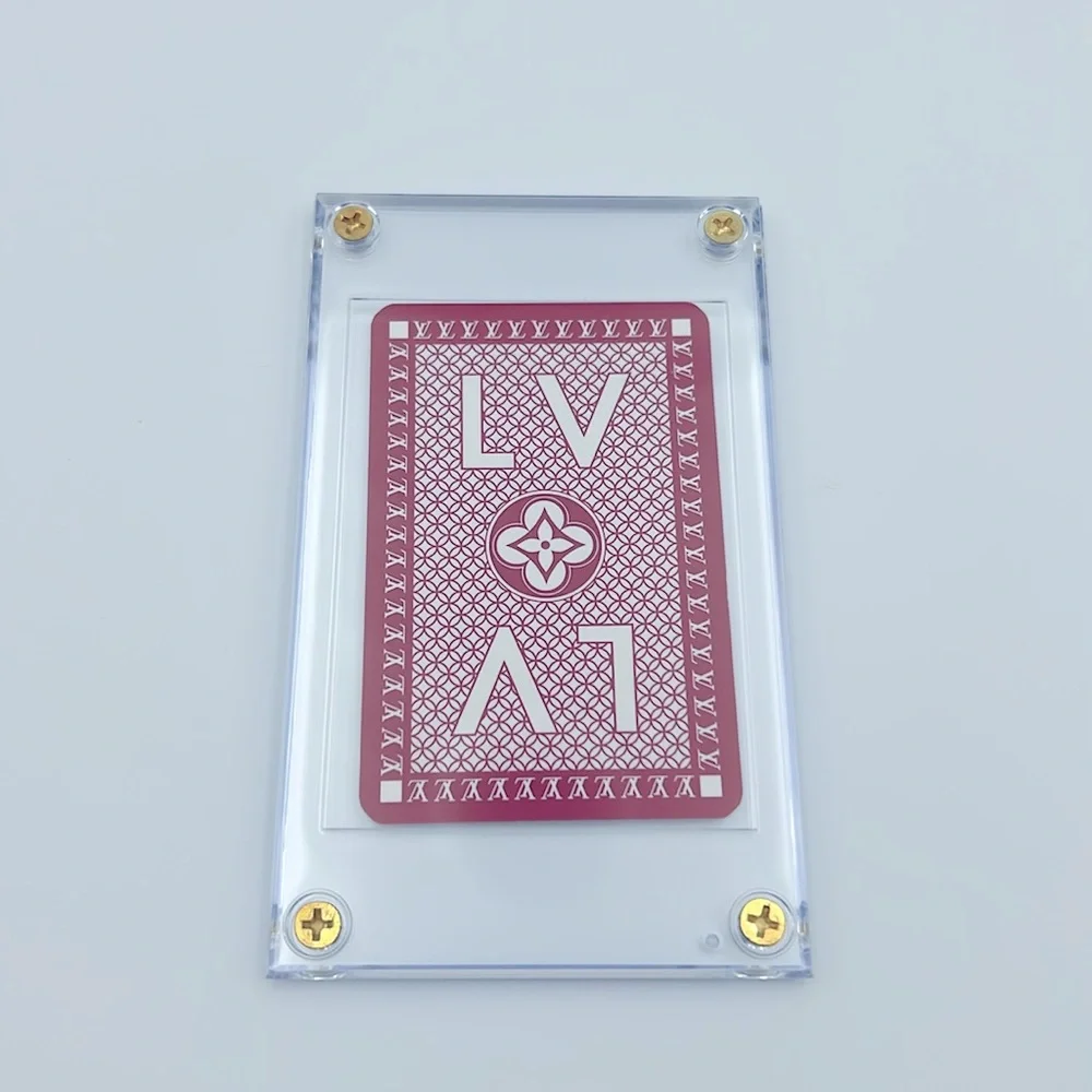 Authentic Louis Vuitton Monogram Joker Playing Card in Clear Case